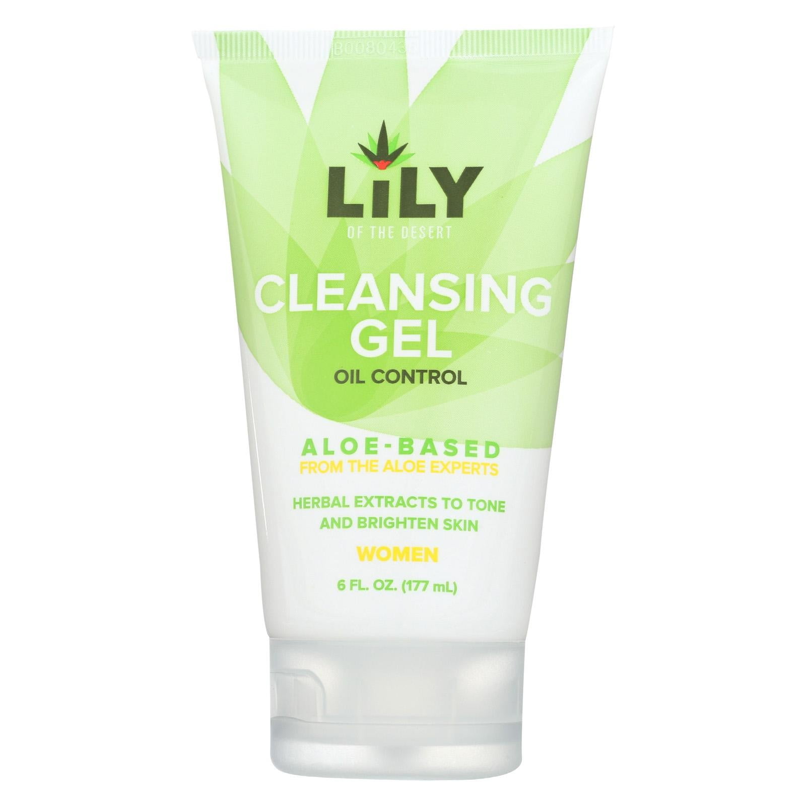 Aloe-Based Oil Control Facial Cleansing Gel for Women - 6 fl. oz. by Lily Of The Desert (pack of 6) Blistex Simple and Sensitive Lip Moisturizer 0.15 oz (Pack of 4)